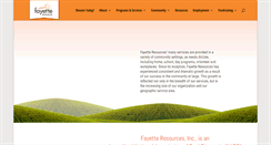 Desktop Screenshot of fayetteresources.org